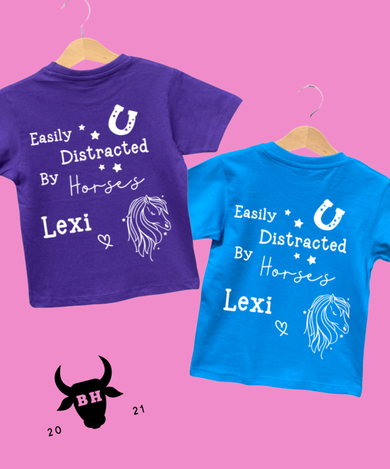 'Easily Distracted by Horses' T-Shirt